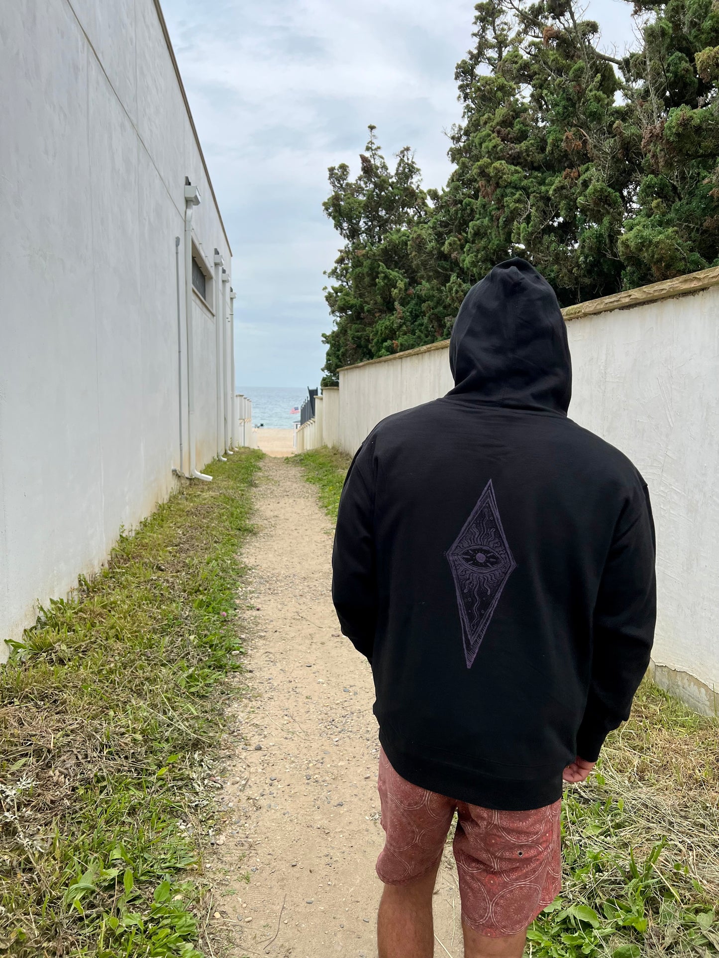 EYE OF THE SUN HANDMADE SURFBOARDS DIAMOND HOODIE