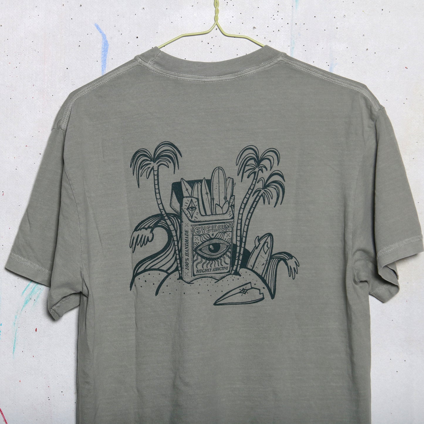 EYE OF THE SUN SURFBOARDS "HIGHLY ADDICTIVE" TEE *4 COLORWAYS*