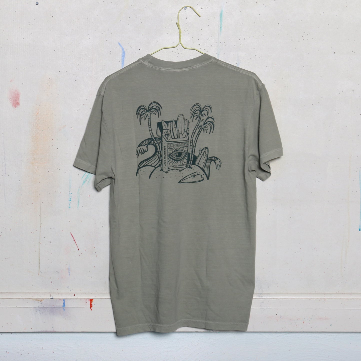 EYE OF THE SUN SURFBOARDS "HIGHLY ADDICTIVE" TEE *4 COLORWAYS*