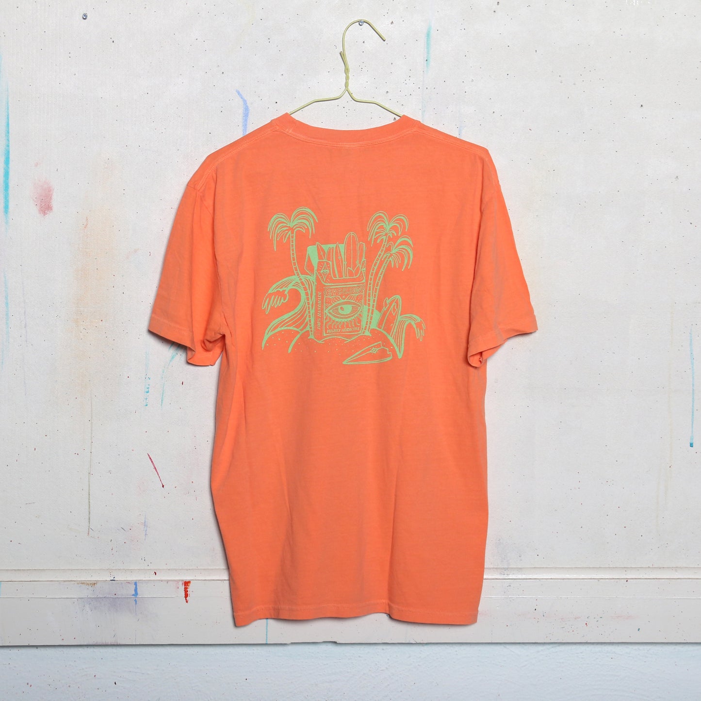 EYE OF THE SUN SURFBOARDS "HIGHLY ADDICTIVE" TEE *4 COLORWAYS*
