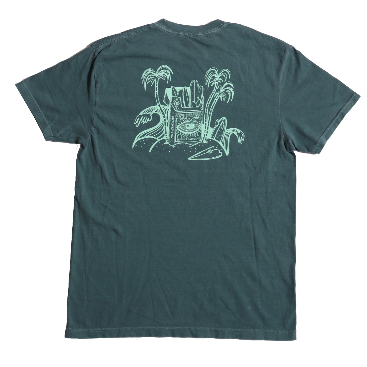 EYE OF THE SUN SURFBOARDS "HIGHLY ADDICTIVE" TEE *4 COLORWAYS*