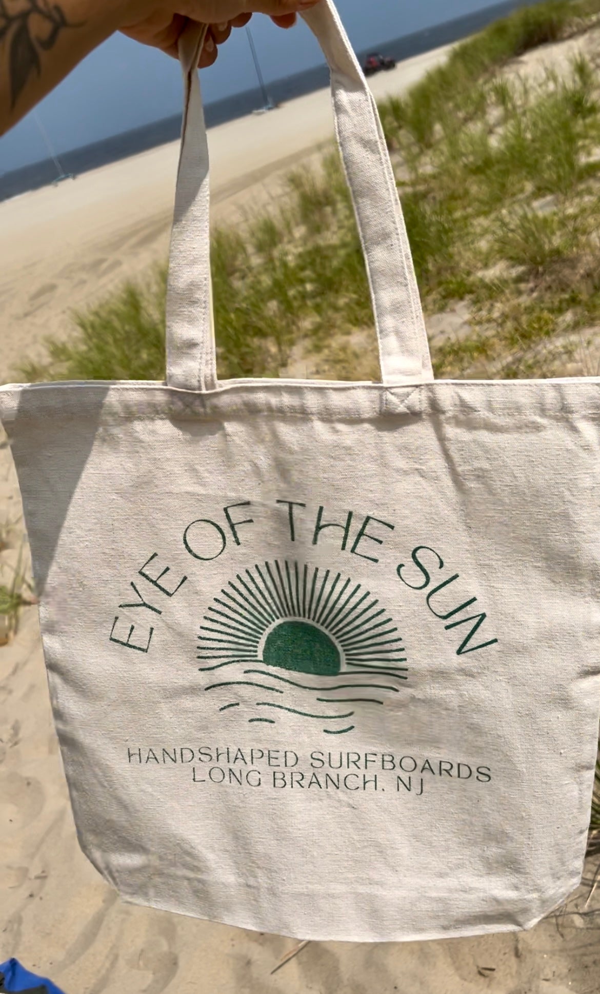 EYE OF THE SUN HANDMADE SURFBOARDS TOTE BAG