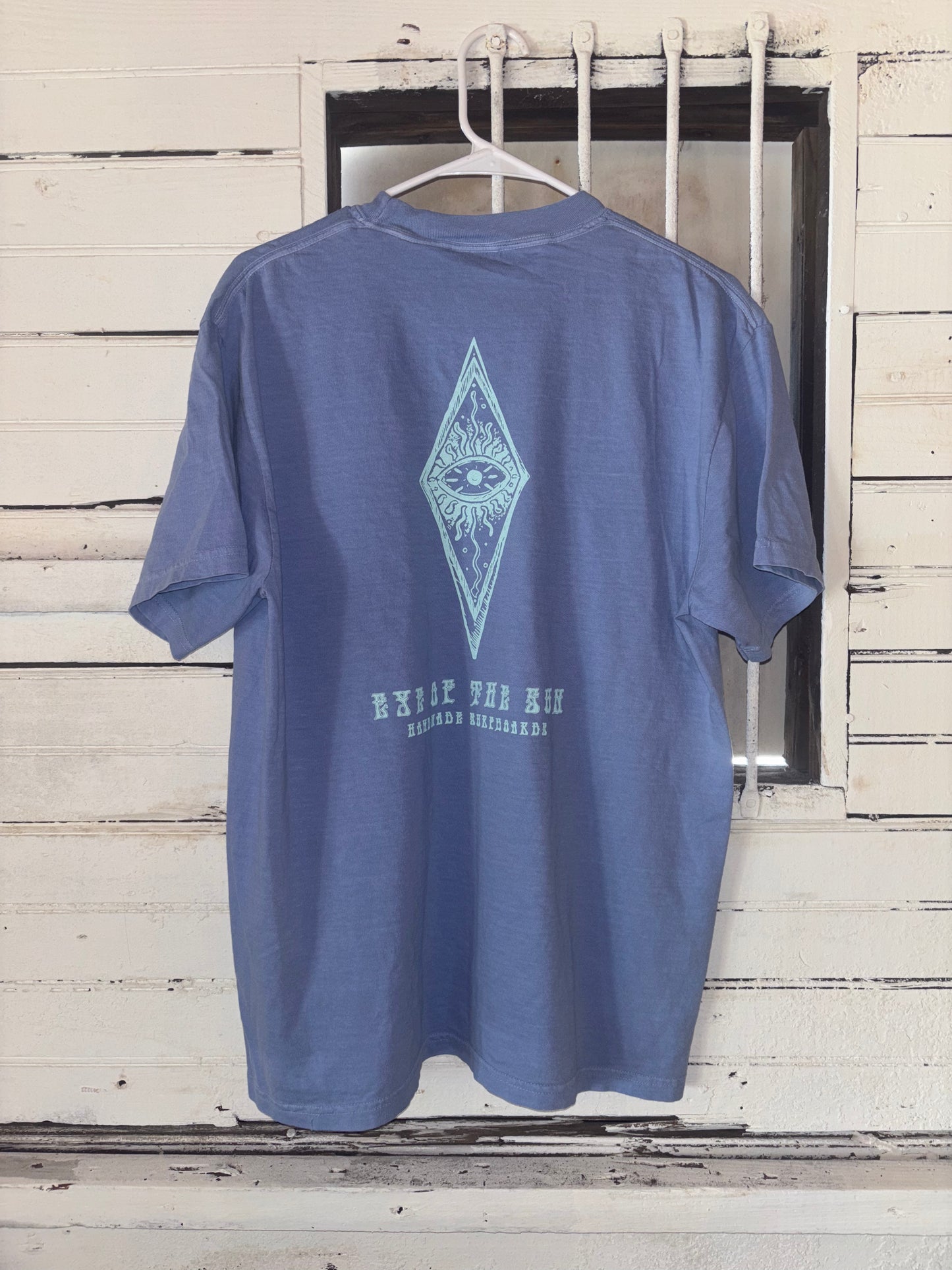 Eye Of The Sun Surfboards Tattoo Font Tee (4 Colors)