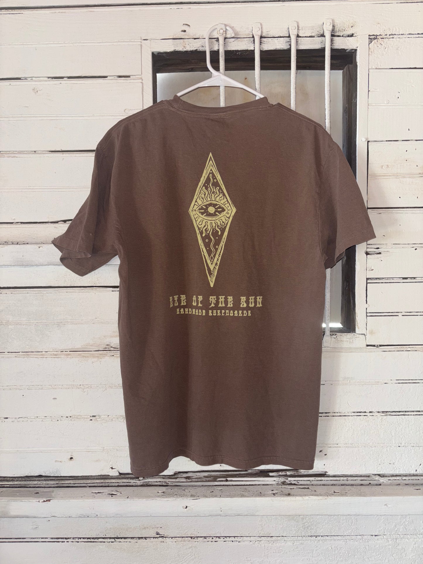 Eye Of The Sun Surfboards Tattoo Font Tee (4 Colors)